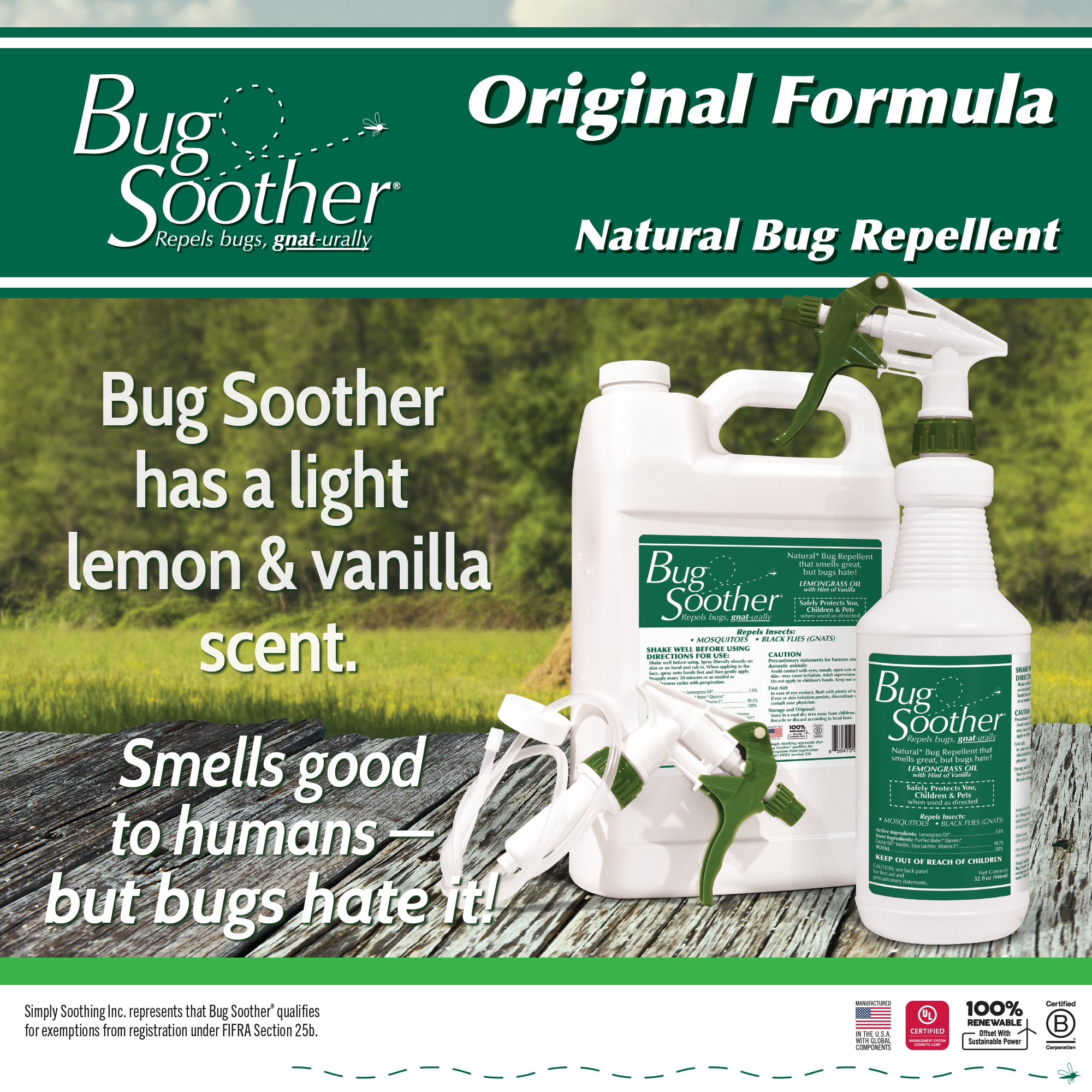 Bug Soother Insect Repellent, 1 Gallon Jug - Bug Soother: Bug Repellent