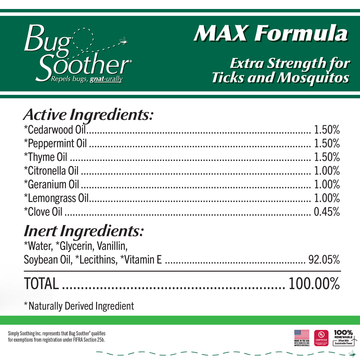 Bug Soother MAX Extra Strength Mosquito &amp; Tick Repellent Pack