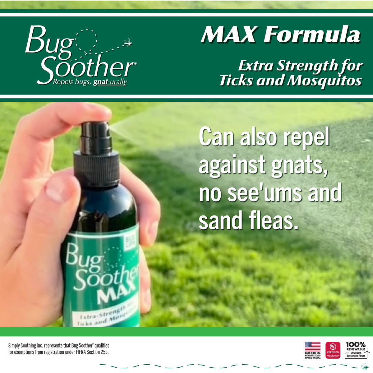 Bug Soother MAX Extra Strength Mosquito &amp; Tick Repellent Pack