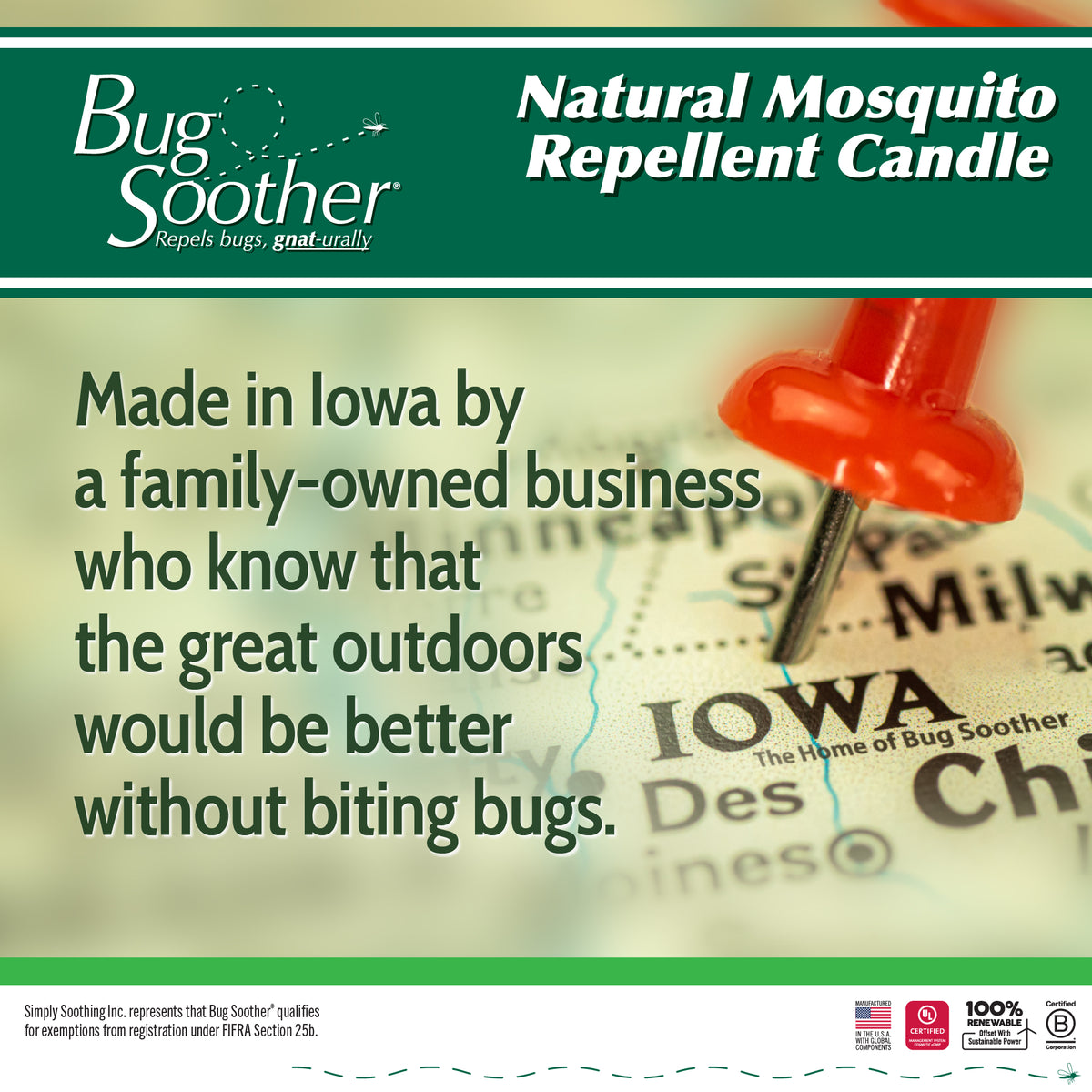 Bug Soother Insect Repellent Candle + 1 oz. Spray Bottle Pack, 2-count
