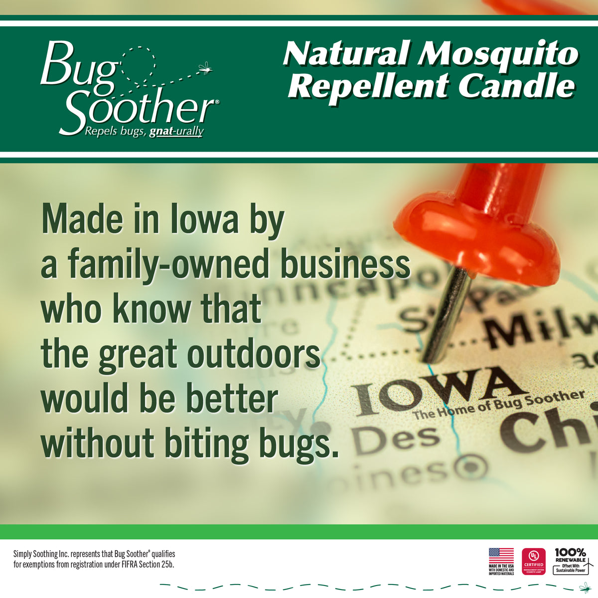 Bug Soother Insect Repellent Candle + 8 oz. Spray Bottle Pack (free 1 oz. included)