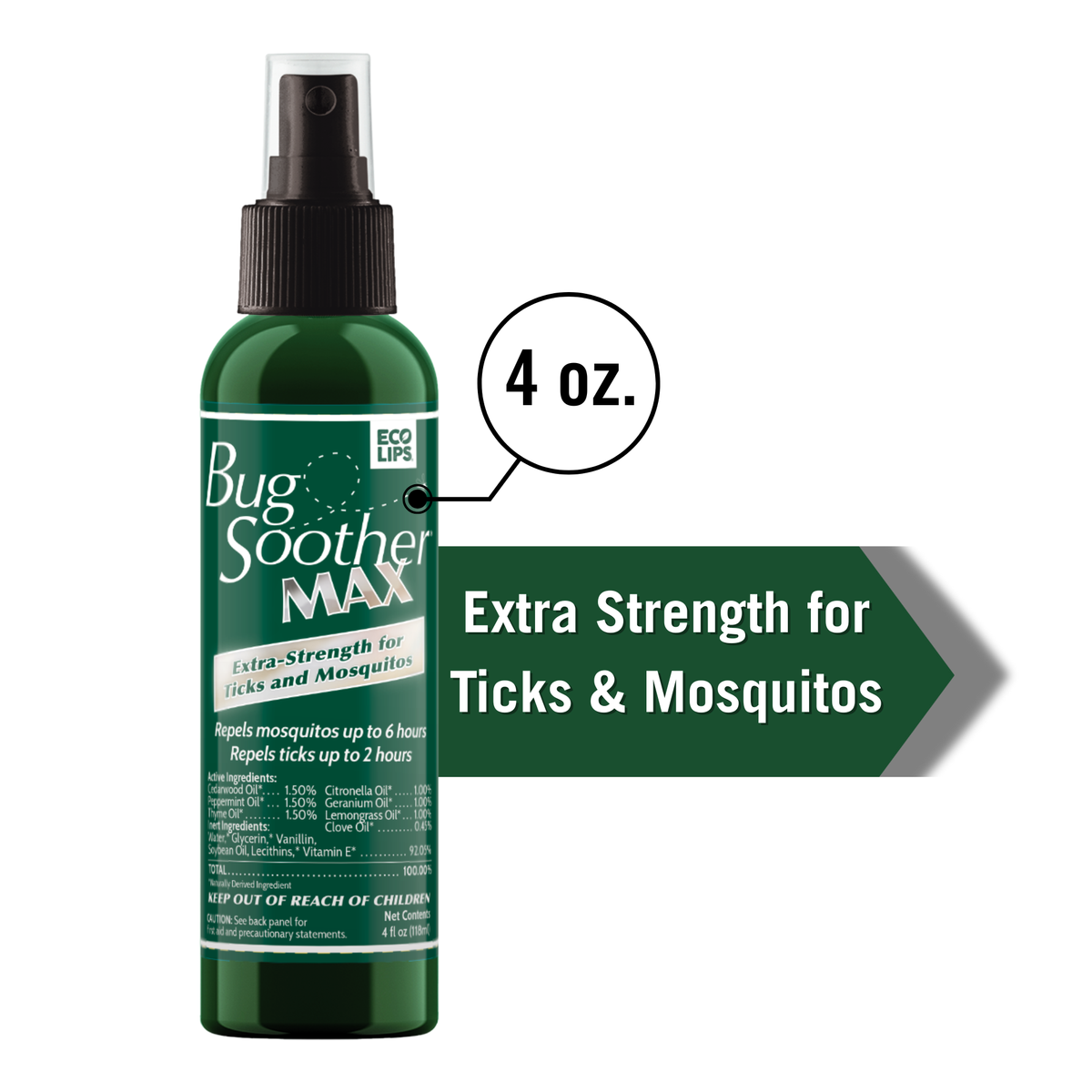Bug Soother MAX Extra Strength Mosquito & Tick Repellent