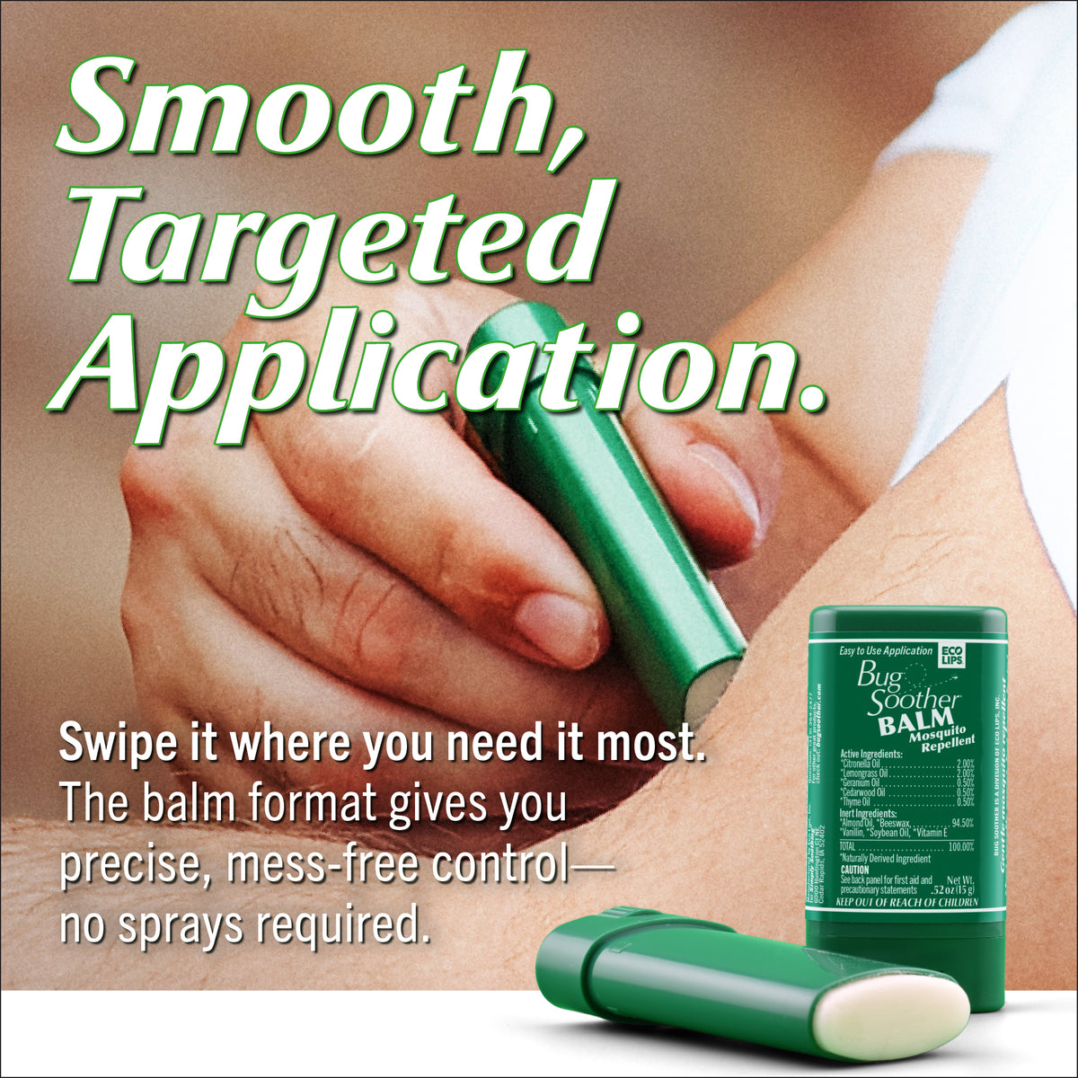 Bug Soother Balm Graphic Targeted Application
