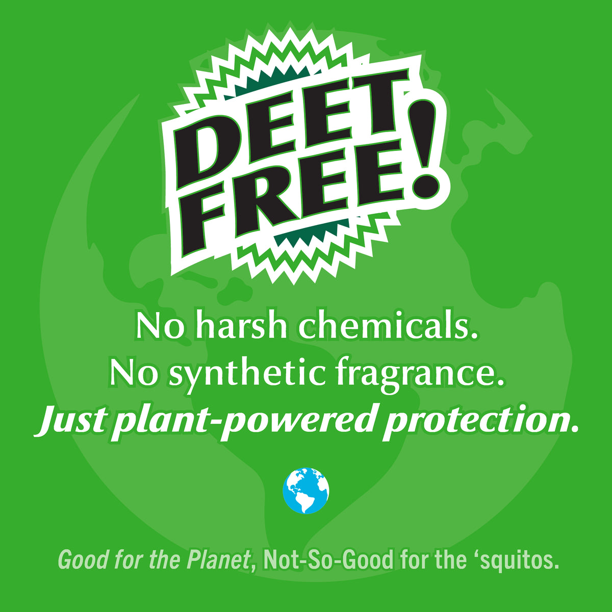 Deet Free, no chemicals or fragrance