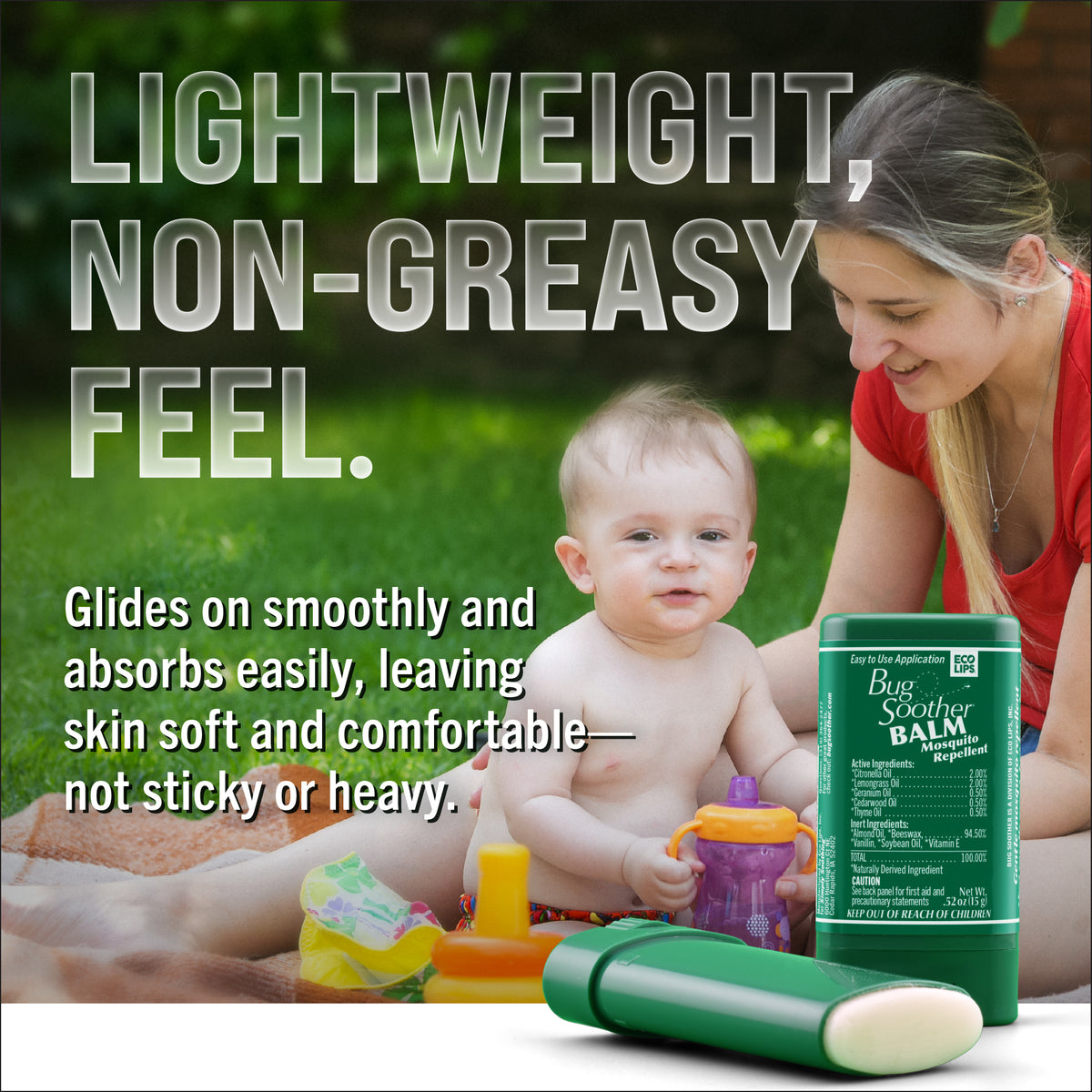 Bug Soother Balm Natural Mosquito Repellent 0.52 oz.