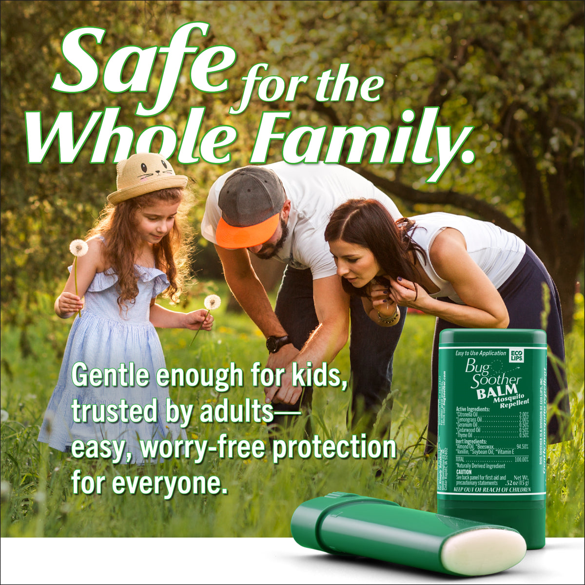 Bug Soother Balm Natural Mosquito Repellent 0.52 oz.