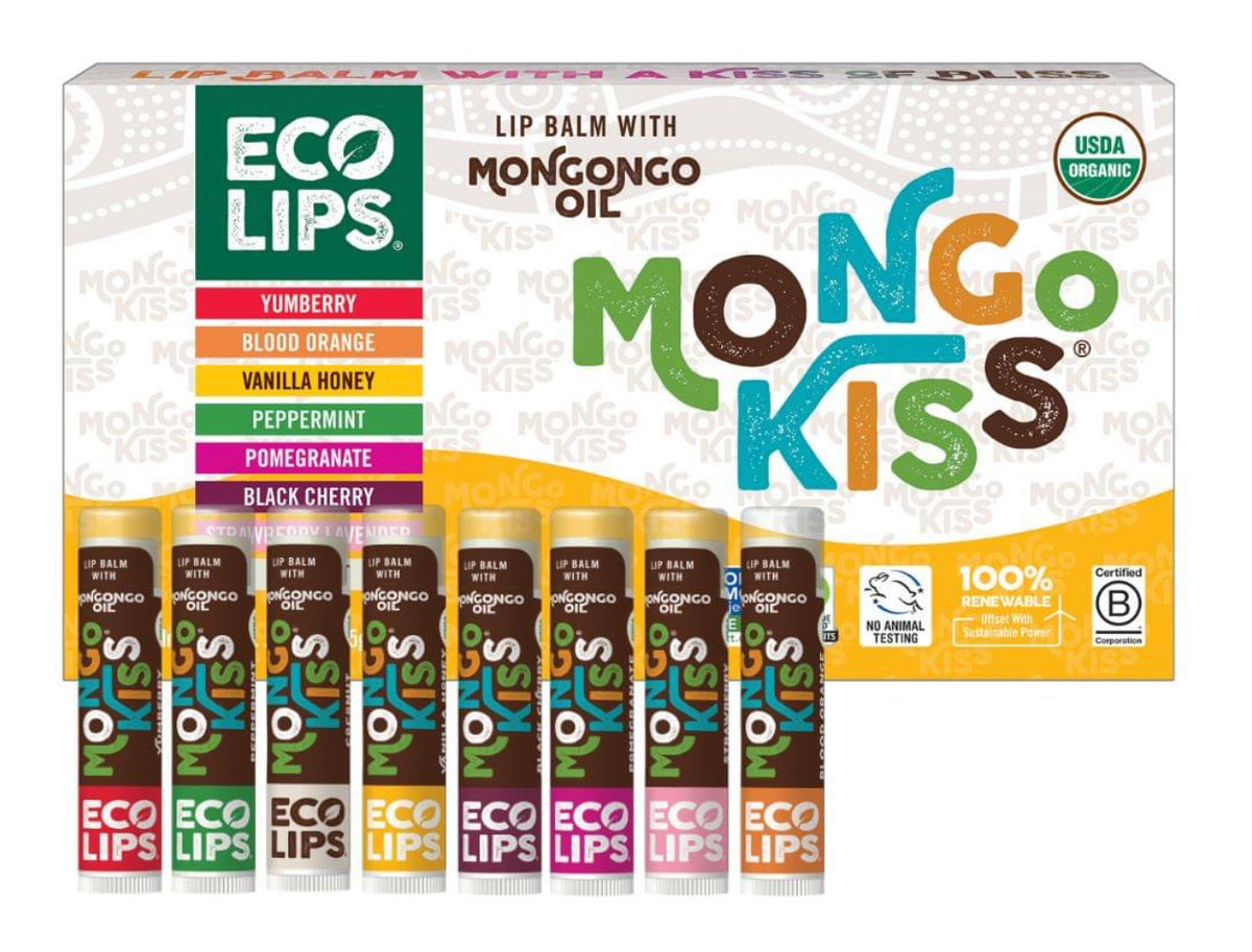 Mongo Kiss® Organic Lip Balm, 8 Pack Variety, 0.15 oz.